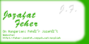 jozafat feher business card